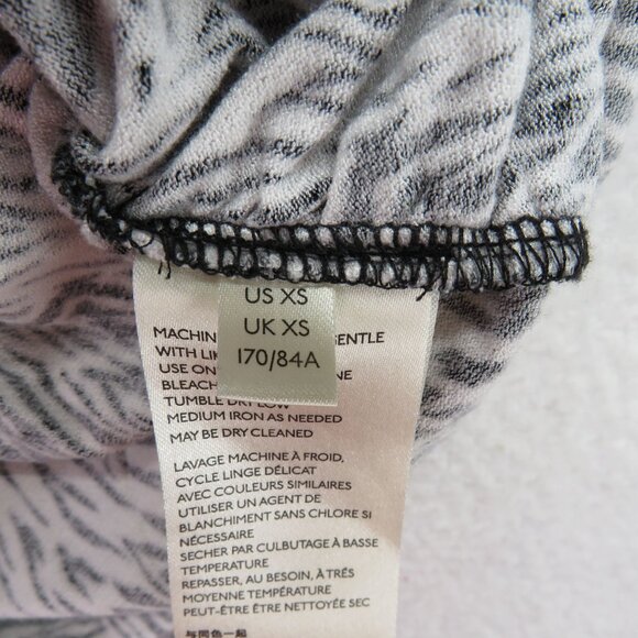 Free People Shirt Size XS Black White Zebra Print Ruched Collared Halter Top - Picture 5 of 9